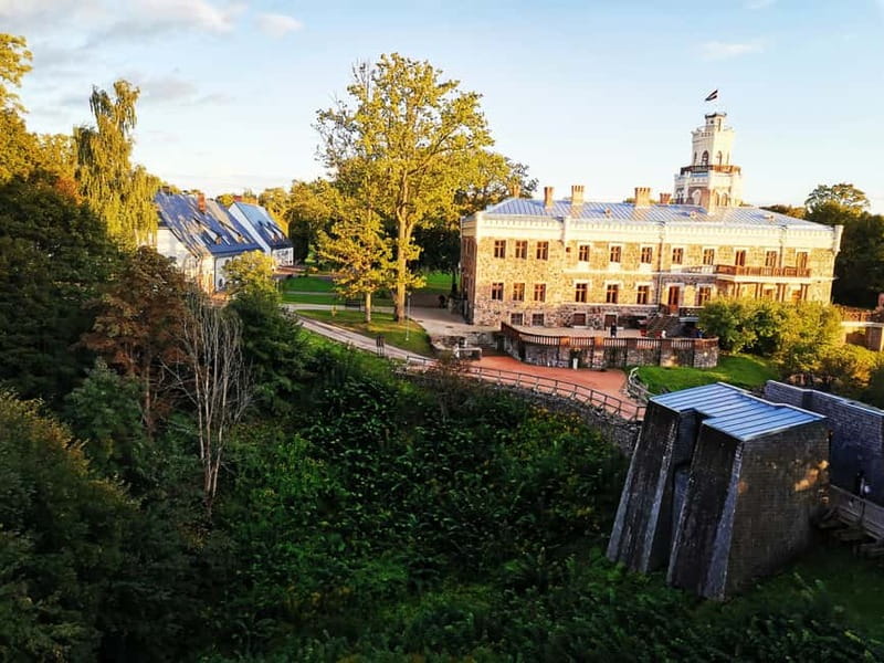 Riga: Private Sigulda, Turaida, and Gauja National Park Tour - New Sigulda Castle and the Medieval Ruins: Two Looks at the Same Story